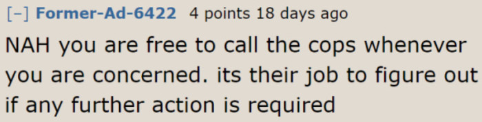 Sadly, the cops didn't figure out the right thing to do.