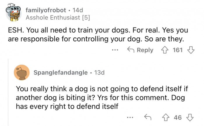 "You all need to train your dogs."