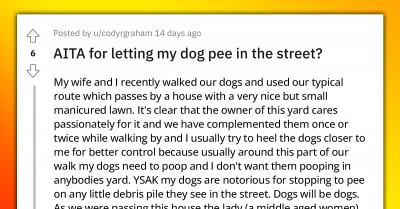 Responsible Dog Owner Gets Attacked By A Woman Because His Dog Urinated On A Sidewalk Near Her House