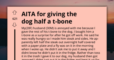 Husband Left Half A T-Bone Out Overnight And Expected It To Go Back In The Fridge