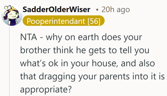 Bringing parents into it makes it feel bigger than it needed to be.