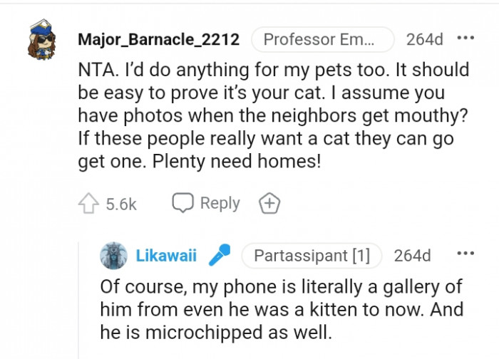 They can go get their own cat