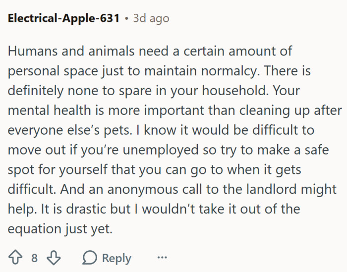 Humans and animals need personal space...