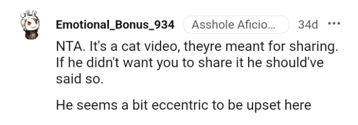 He Should Have Said So If He Doesn't Want It Shared