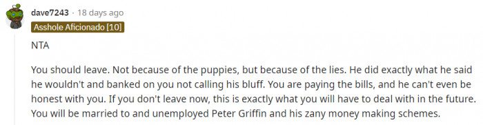 No room for lies in a healthy relationship.