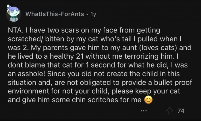 You can't blame the cat for defending himself.