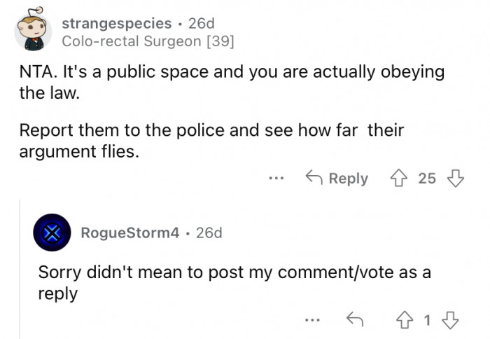 "Report them to the police."