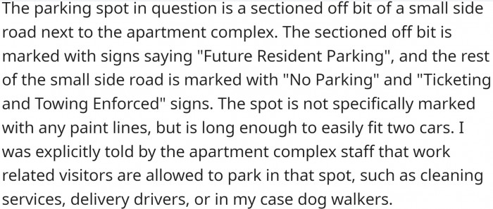 The section is marked with signs saying