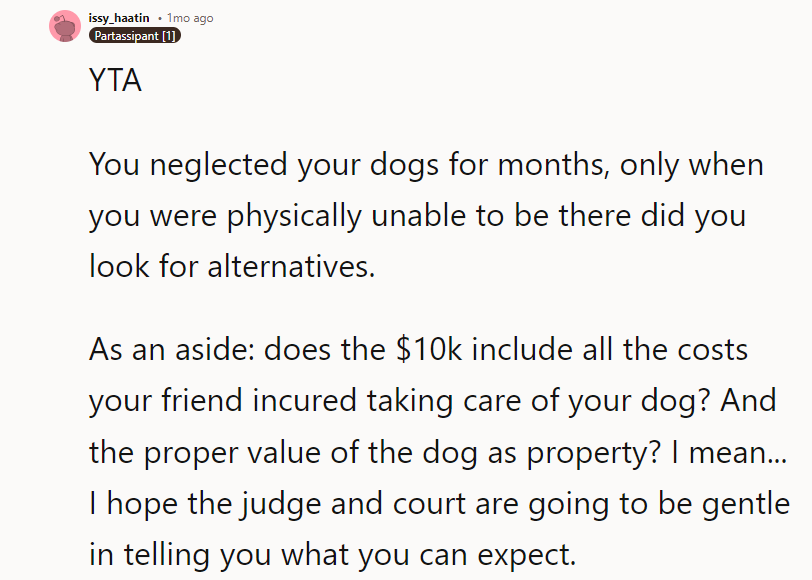 YTA you're considering suing over something this petty?