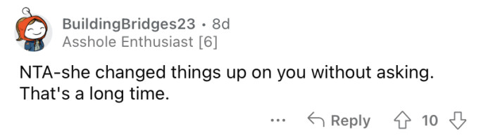 "That's a long time."