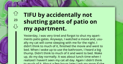 Forgotten Gate Causes Redditor’s Cat to Tumble Off Balcony onto Neighbor’s Patio