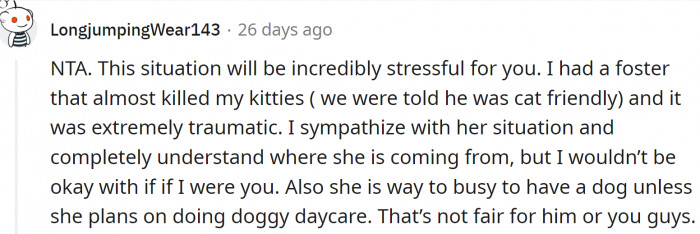 It would be a stressful situation