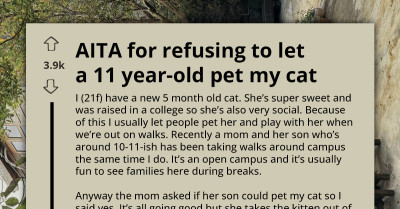 Woman Refuses To Let A Child Pet Her Cat After Being Asked To Sell It