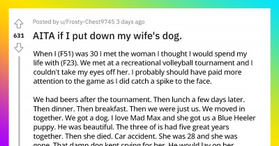 Dad Asks If He Is A Heartless Monster Like His Wife Says If He Chooses To Put Down Their Family Dog Who Is Suffering From Cancer
