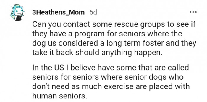 19. A program for seniors