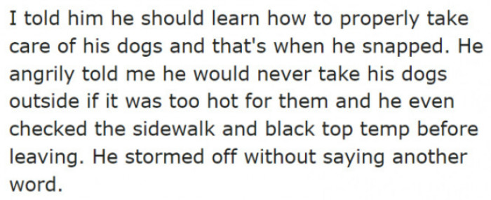 Of course he would snap.