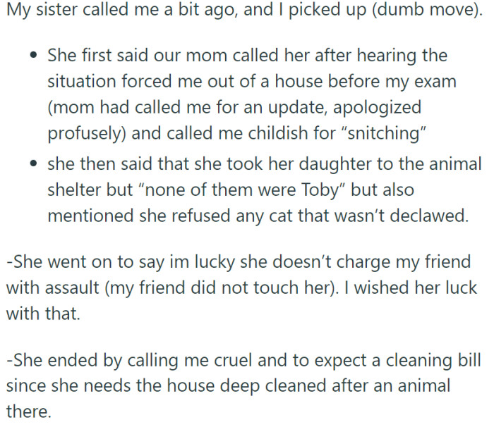 Her sister is delusional