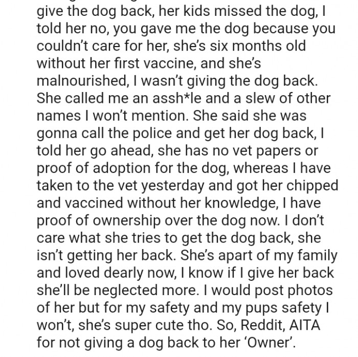 The OP has proof of ownership over the dog now
