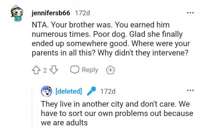 14. Glad the dog is somewhere nicer