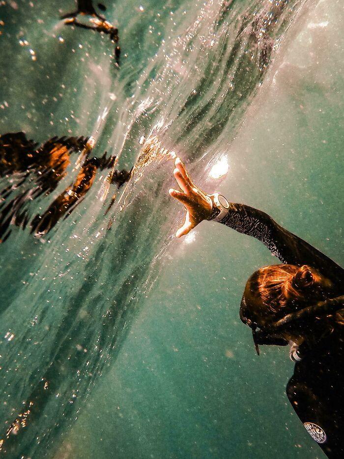 48. ITAP Of My Diving Instructor Reaching The Surface