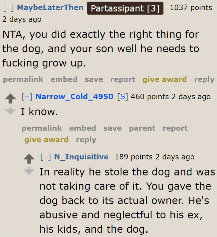 The man needs to grow up. And it looks like tough love is the only way.