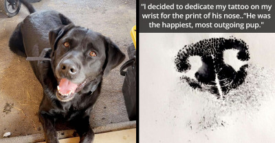 Woman Honors Her Beloved Dog Who Passed Away Unexpectedly With The Most Heartwarming Tattoo