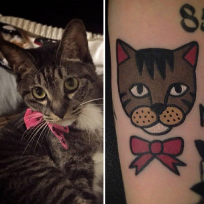 3. Hey Mr. Kitty, and hello to your tattoo version