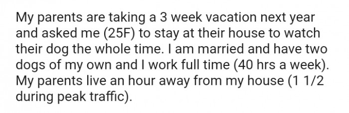 I am married and have two dogs of my own