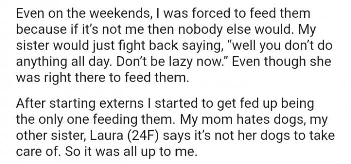 The OP started getting fed up being the only one feeding them