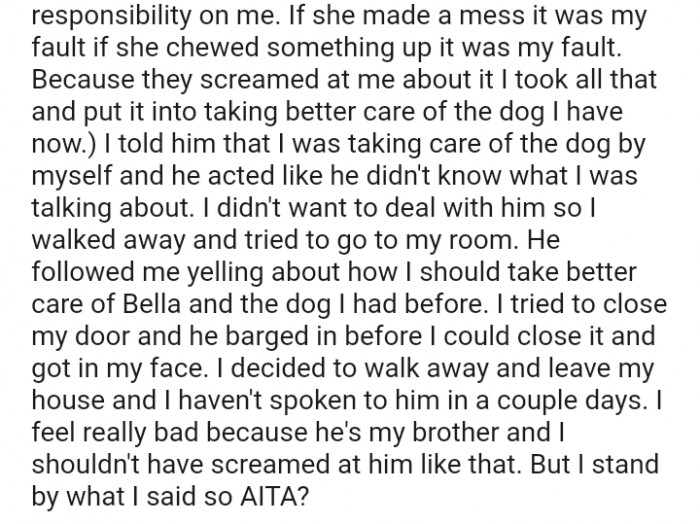 I didn't want to deal with him, so I walked away and tried to go to my room