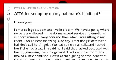 College Student Gets Ripped For Spying On Her Hallmate's "Illicit Cat"