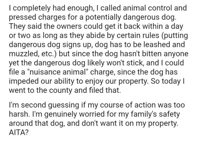 The Dangerous Dog Likely Won't Stick, and the OP Could File a 