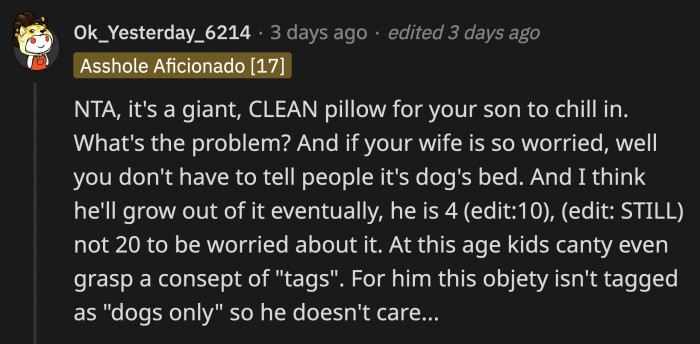 Mom needs to think a bit outside of the box-shaped dog bed