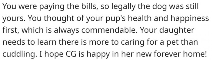 OP is paying the bills, so...