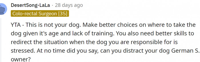 OP needs to make better choices.