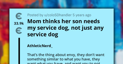 Redditors Are Shocked at Entitled Mom Demanding Someone's Service Dog Because Her Autistic Son Needs It More