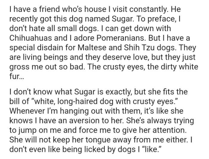 They are living beings and they deserve love, but they just gross the OP out so badly.