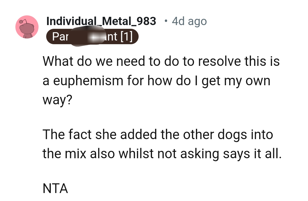 She added the dogs to the mix.