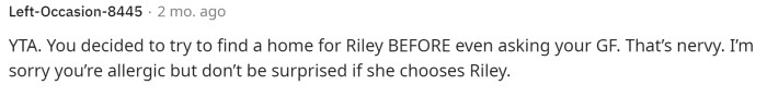 He should really prepare himself for either decision, honestly, because he doesn't know what she will say.