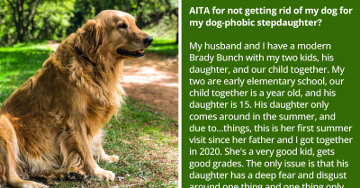Woman Refuses To Get Rid Of Her Dog For Her Stepdaughter, Who Has A Serious Dog Phobia
