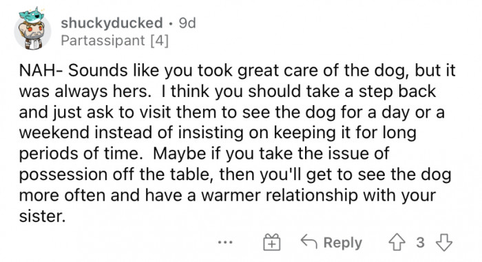 "It was always hers."