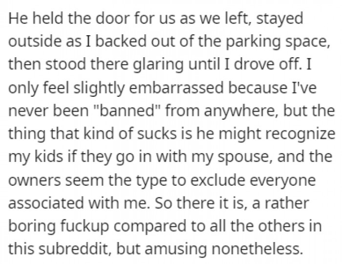 OP was understandably a bit embarrassed by the situation