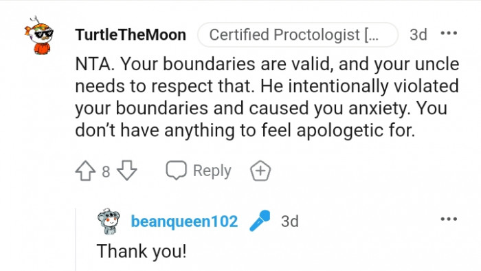 You don't have anything to feel apologetic for