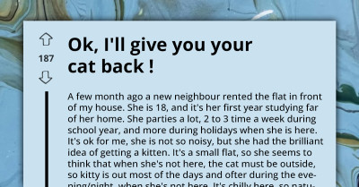 Concerned Redditor Maliciously Complies to Return Negligent Neighbor's Sick Outdoor Cat, Even During Late Nights