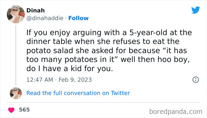 28. Arguing with a 5-year-old