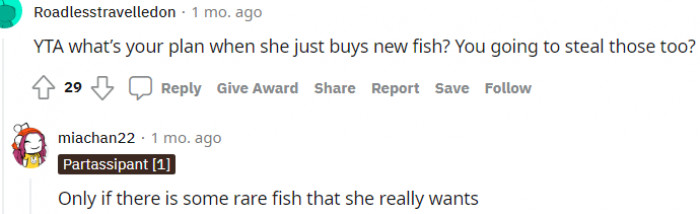 18. What if she decides to buy new fishes?