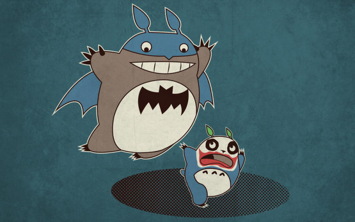 5. Batman+ My Neighbor Totoro