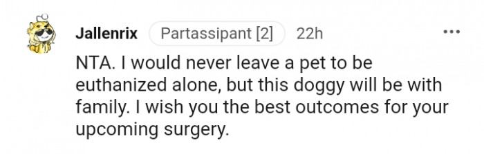 This Redditor wishes the OP the best outcome