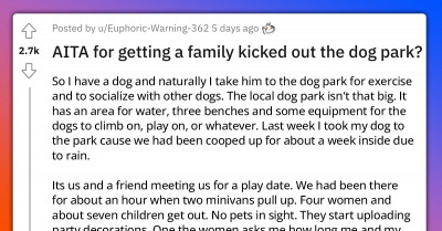 Entitled Women Thought It Was An Awesome Idea To Hold A Children's Birthday Party At A Dog Park That Specifically Prohibits It