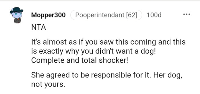 Here is what other Redditors had to say